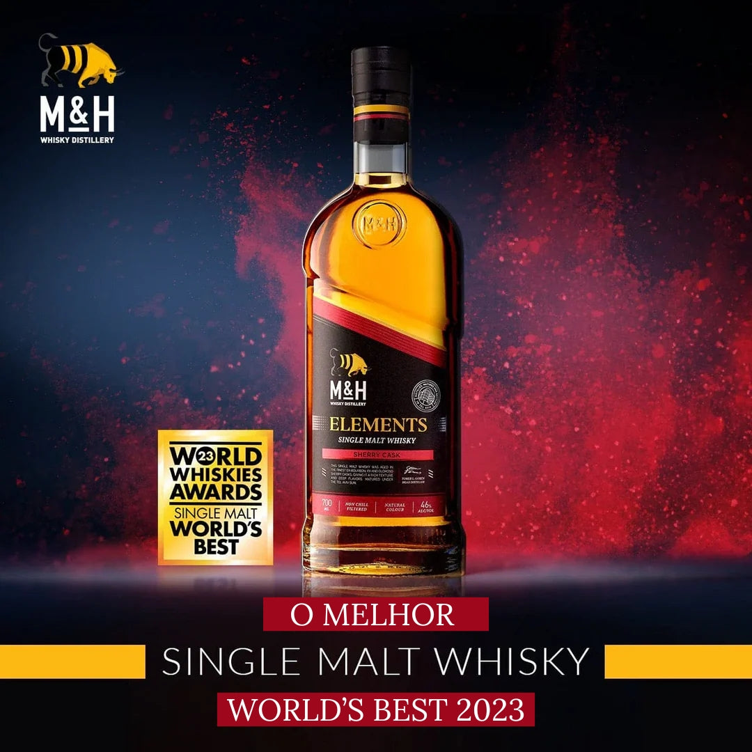 Whisky M&H Elements Single Malt Israelense Premiado 700ml Alc. 46%